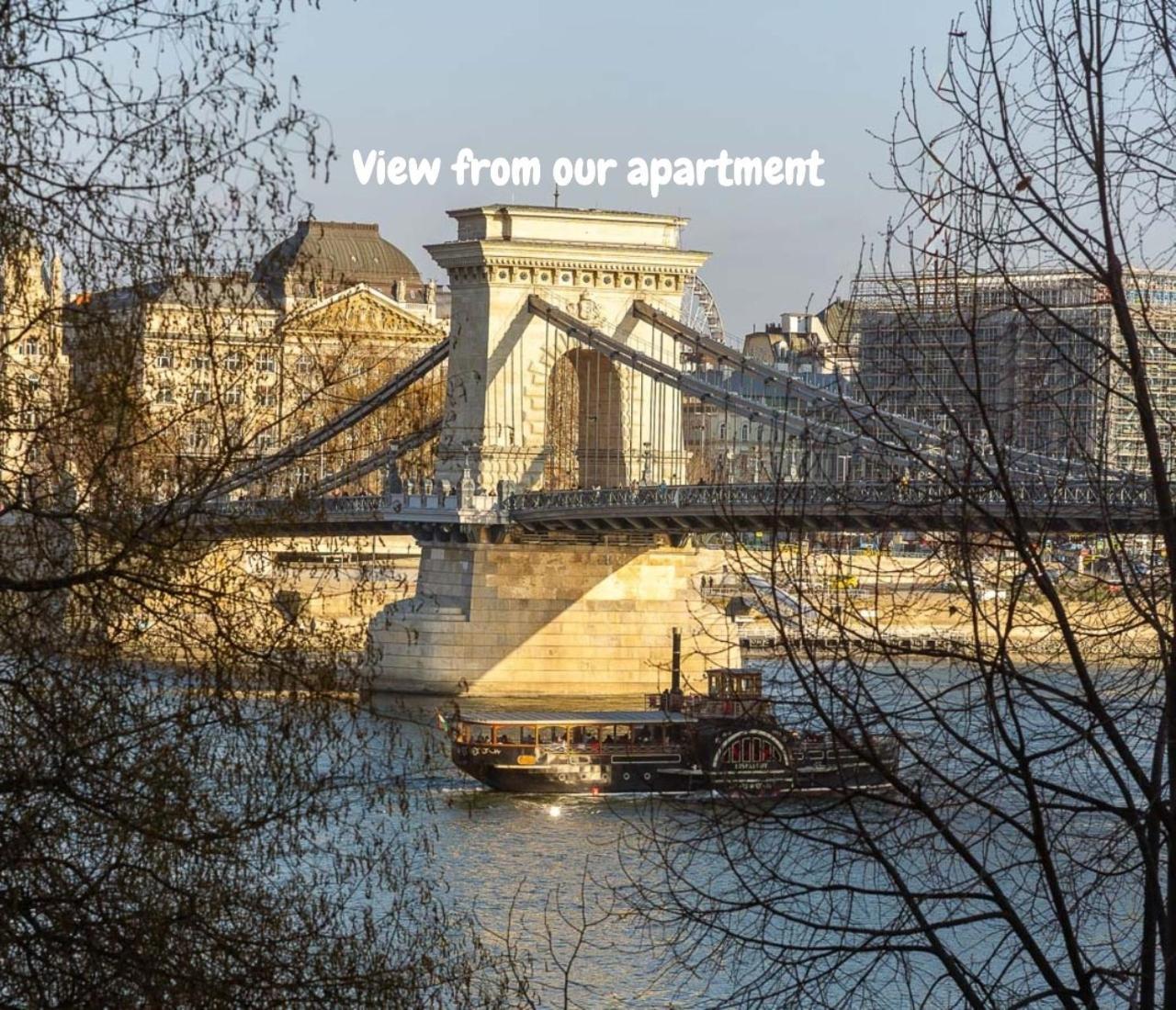 Danube Waterfront View At Chain Bridge บูดาเปสต์ ภายนอก รูปภาพ